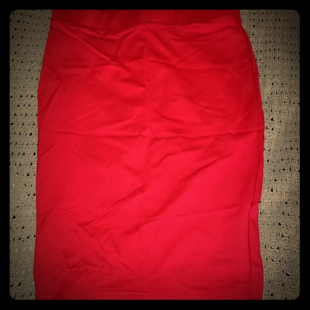 Red dress skirt